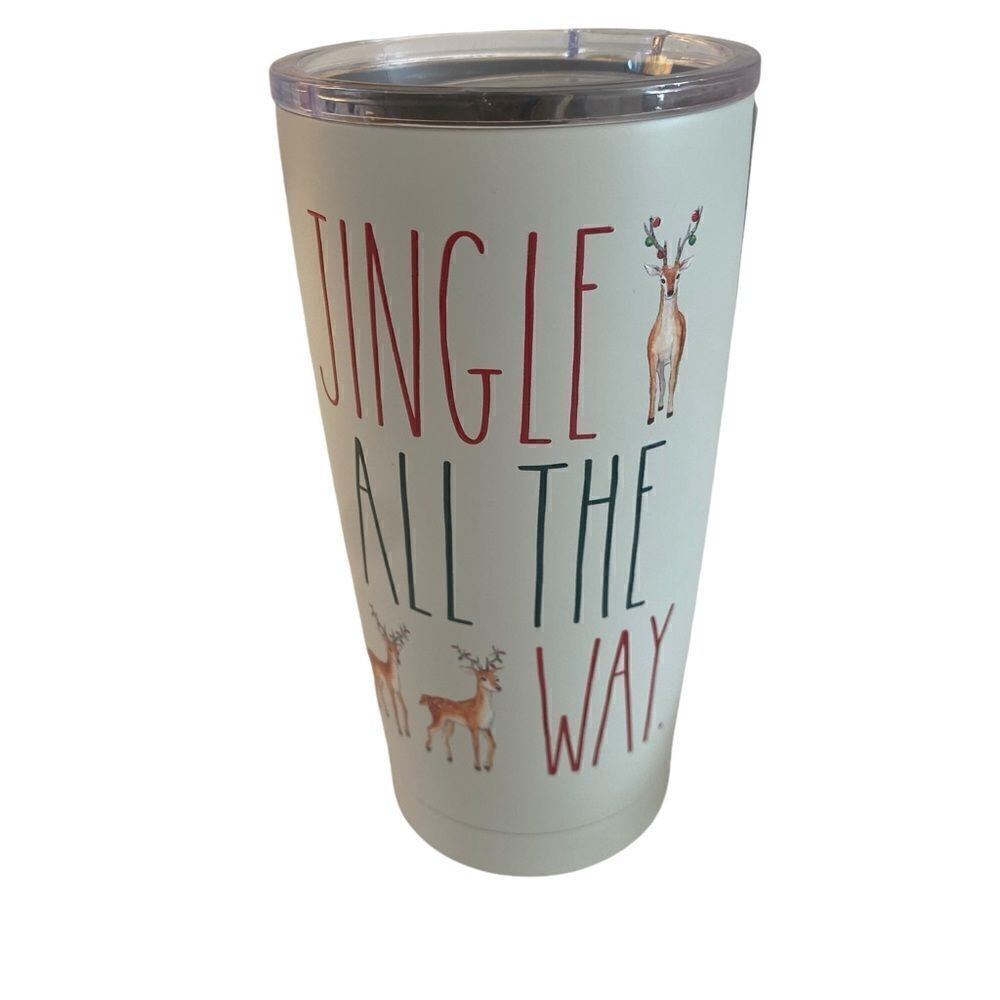 2022 Rae Dunn Jingle All The Way Stainless Steel Travel Tumbler